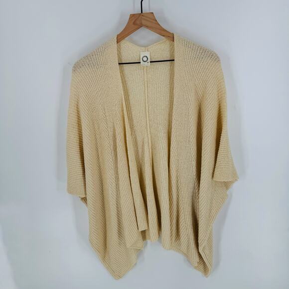 Anthropologie Akemi + Kin Cream Knit Open Front Draped Cardigan One Size - Picture 5 of 5